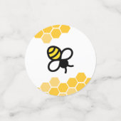 何が起こるか赤ちゃんシャワー性別リビールテーブル コンフェッティ (スモール正面)