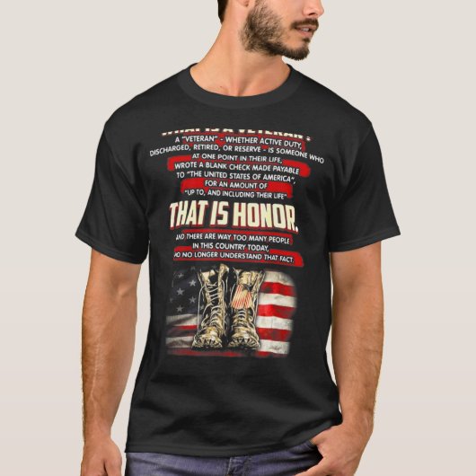 何が退役軍人A退役軍人かどうか現役 Tシャツ (正面)