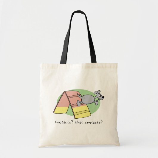 何が連絡しますか。 犬の敏捷のトートバック トートバッグ (正面)