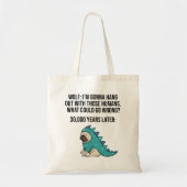 何が間違った狼おもしろいのパグ犬のミーム トートバッグ (正面)