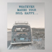 何が魂を幸せにする感動的引用文 ポスター (正面)