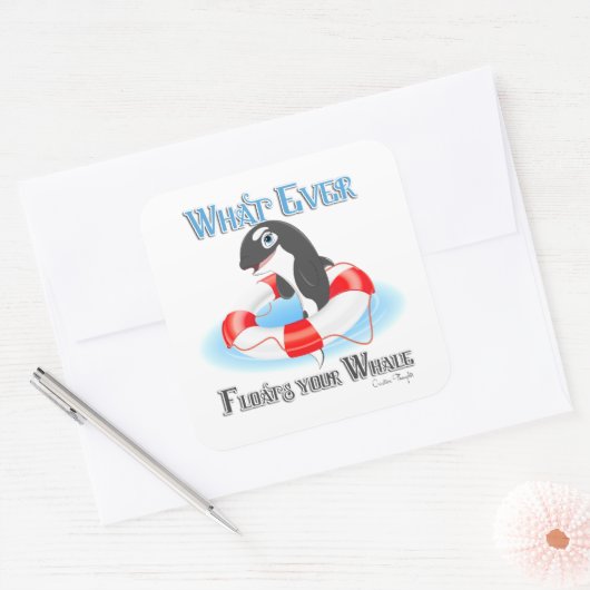 何が鯨を浮かべようと スクエアシール (封筒)