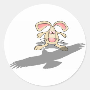 何が… ?ウサギの漫画のシール ラウンドシール