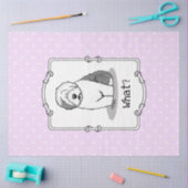 何が?旧英語シェプドッグ(グレー1おもしろい) 薄葉紙 (クラフト)