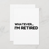 何が……私は退職した サンキューカード (正面/裏面)