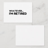 何が……私は退職した 名刺 (正面/裏面)