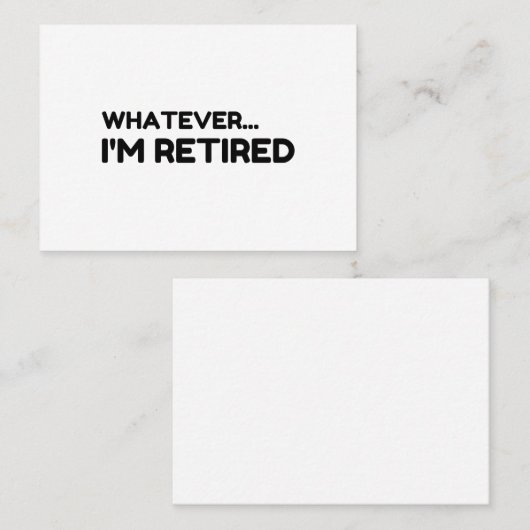 何が……私は退職した 名刺 (正面/裏面)