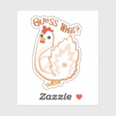 何だと思う?チキンお尻ビニールのシール シール (シート)