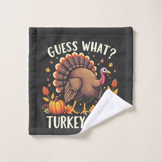 何だと思う?トルコお尻感謝祭おもしろい ウォッシュタオル (ウォッシュタオル)