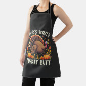 何だと思う？トルコお尻感謝祭おもしろい エプロン (インサイチュ)