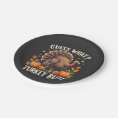 何だと思う?トルコお尻感謝祭おもしろい ペーパープレート (アングル)