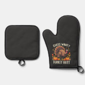 何だと思う?トルコお尻感謝祭おもしろい 鍋つかみ&鍋敷きセット (正面)