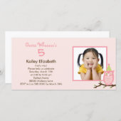 何だと思う？フォトバースデーパーティーの招待 – ピンク (正面/裏面)