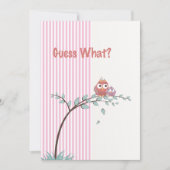 何だと思う?写真妊娠のお知らせ 案内状 (正面)