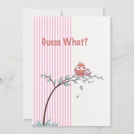 何だと思う?写真妊娠のお知らせ 案内状 (正面)