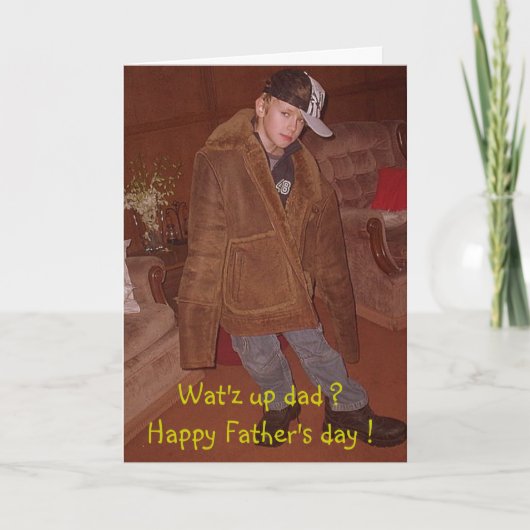 何だよパパ！お父さんおめでとう！ カード (正面)