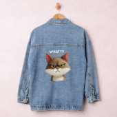 何だ?おもしろい怒Tシャツ デニムジャケット (ハンガー)