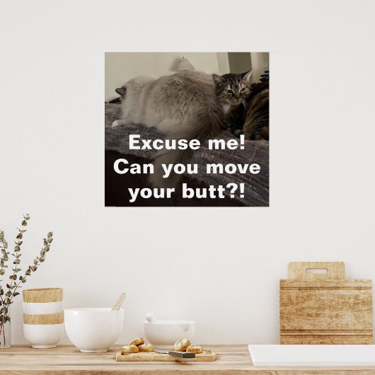 何だ？お尻を移動できるか?! ポスター (キッチン)