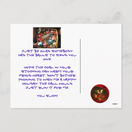 何だ!クリスマスカード シーズンポストカード (裏面)