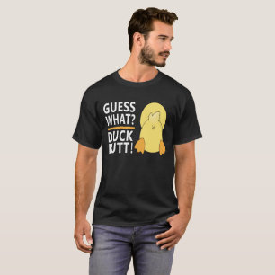 何だ?ダックお尻おもしろいユニセックス Tシャツ