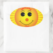 何だ！ 楕円形シール (バッグ)