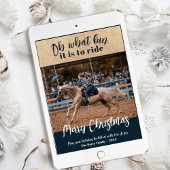 何て楽しい馬のロデオクリスマス写真カードだ! シーズンカード