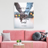 何て素晴らしい世界写真？ キャンバスプリント (インサイチュ (リビング))