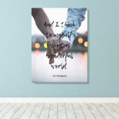 何て素晴らしい世界写真？ キャンバスプリント (インサイチュ (ウッドフロア))