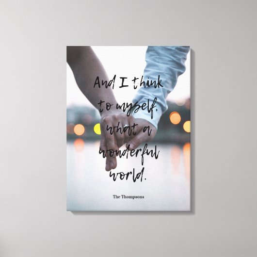 何て素晴らしい世界写真？ キャンバスプリント (正面)