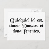 何であれギリシア人は恐れる… ポストカード (正面/裏面)