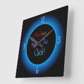 何であれ、この時計を見る>時ユーモアのある計 スクエア壁時計 (傾斜)