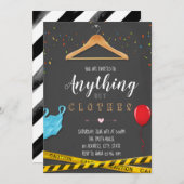 何でもしかし衣服のパーティの招待状 招待状 (正面/裏面)