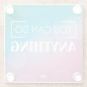 何でもすることができます ガラスコースター (裏面)