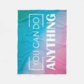 何でもすることができます フリースブランケット (正面)