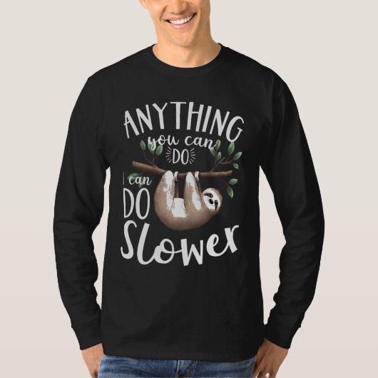 何でもできるよスロースギおもしろいギは Tシャツ (正面)