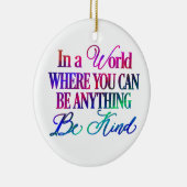 何でもできる世界で…親切である セラミックオーナメント (右)