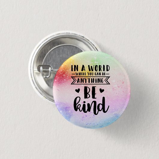 何でもできる世界で…親切である 缶バッジ (正面&裏面)