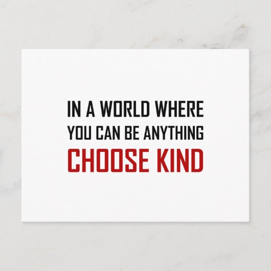 何でもできる場所Choose優しい引用文 ポストカード (正面)