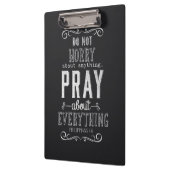 何でもを祈りますすべてについて心配しないで下さい クリップボード (左)