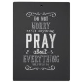 何でもを祈りますすべてについて心配しないで下さい クリップボード (裏面)