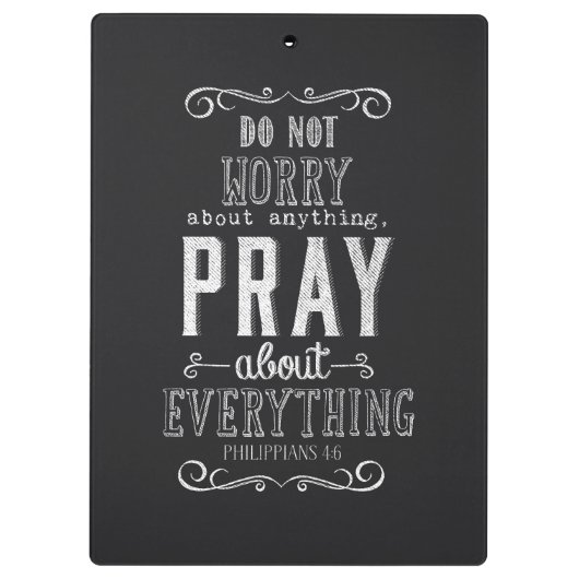 何でもを祈りますすべてについて心配しないで下さい クリップボード (裏面)