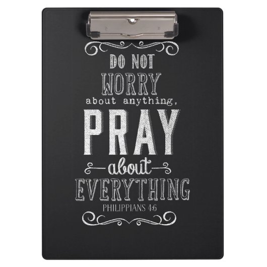何でもを祈りますすべてについて心配しないで下さい クリップボード (正面)