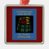 何でもキルトの下で擦り切れたですか。 メタルオーナメント (正面)