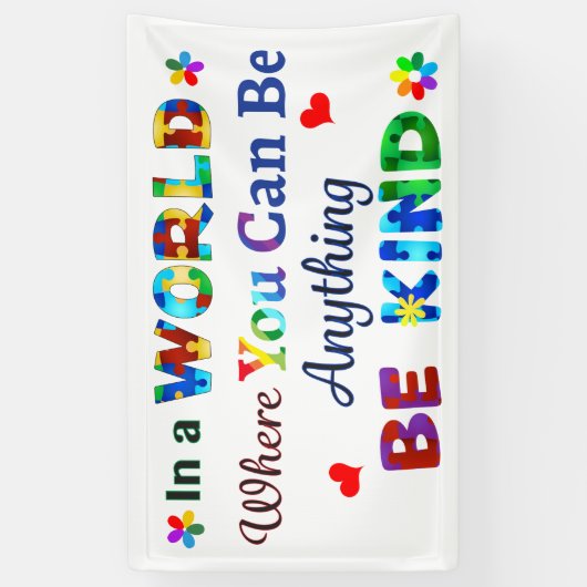 何でも優しい世界で 横断幕 (縦)