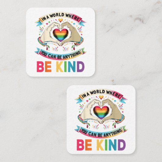 何でも優しくできる世界でゲイP スクエア名刺 (正面/裏面)