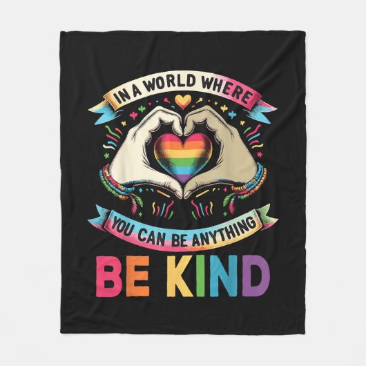 何でも優しくできる世界でゲイP フリースブランケット (正面)