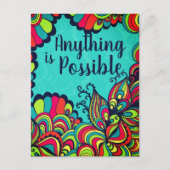 何でも可能なカラフル感動的引用文 ポストカード (正面)
