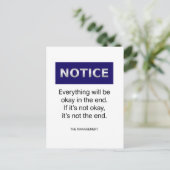 何でも大丈夫おもしろい ポストカード (スタンド正面)