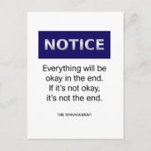 何でも大丈夫おもしろい ポストカード (正面)