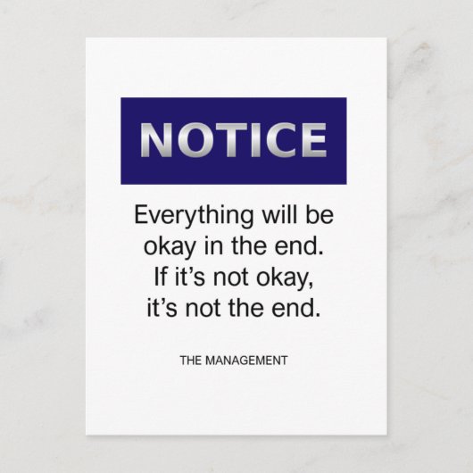 何でも大丈夫おもしろい ポストカード (正面)